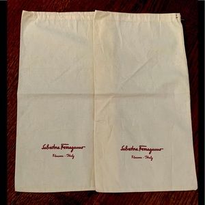 Pair of Salvatore Ferragamo shoe dust bags
